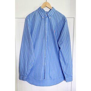 Mens Ralph Lauren Blue Label Striped Dress Shirt Size XL